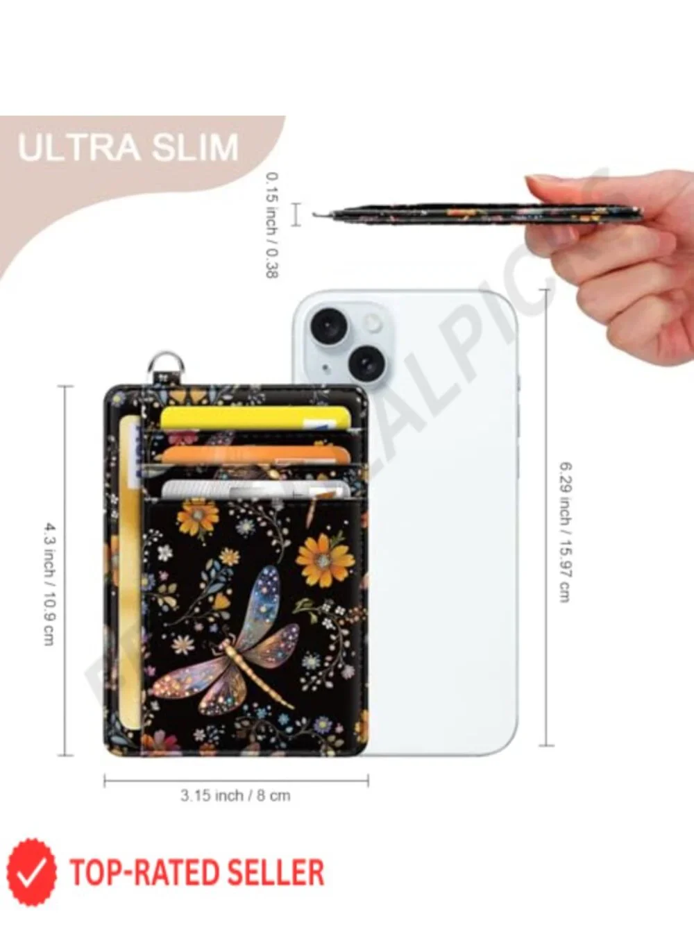 Slim RFID Blocking Credit Card Holder Wallet Faux Leather Card Case